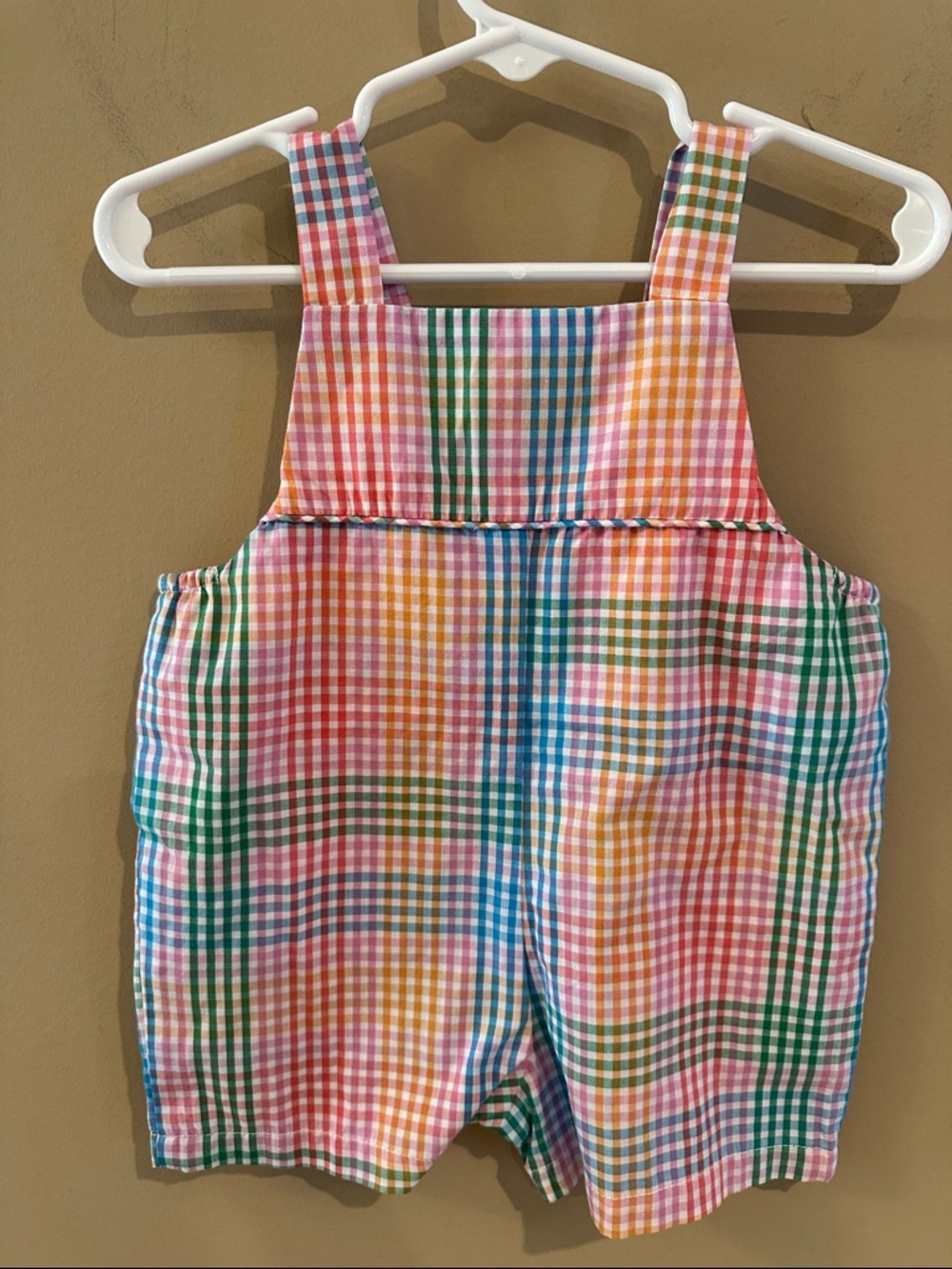 Little English plaid summer romper 9 month - Picture 3 of 4